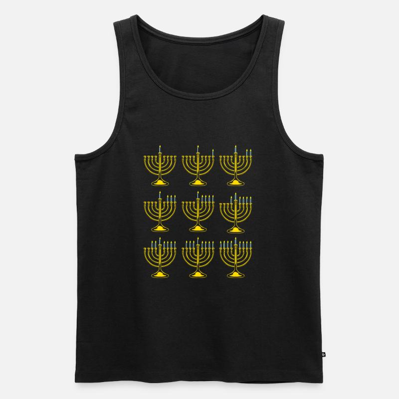 Hanukkah Chanukkah Hanukah - Männer Premium Bio Tank Top - Schwarz