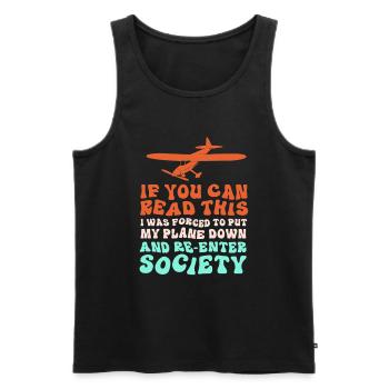 Model Airplane Model Airplane - Men's Premium Organic Tank Top - black - Front - AI Model Male 178 light (178cm)