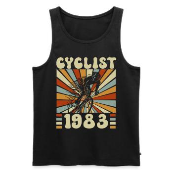 Cycling party born in 1983 40 years anniversary - Men's Premium Organic Tank Top - black - Front - Michal (187cm)