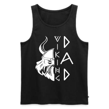 Bärtiger Mann Wikinger Vater Vatertag 2024 - Männer Premium Bio Tank Top - Schwarz - Vorne - AI Model Male 178 light (178cm)