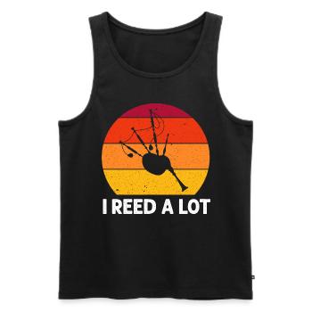 Bagpipes for pipers and Scots - Men's Premium Organic Tank Top - black - Front - Michal (187cm)