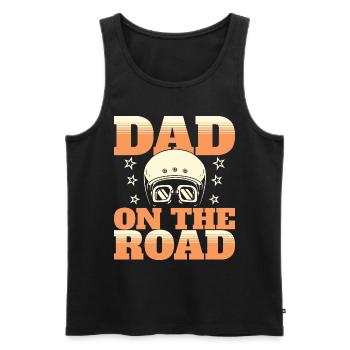 Humorous phrase daddy biker dad biker - Men's Premium Organic Tank Top - black - Front - AI Model Male 178 light (178cm)