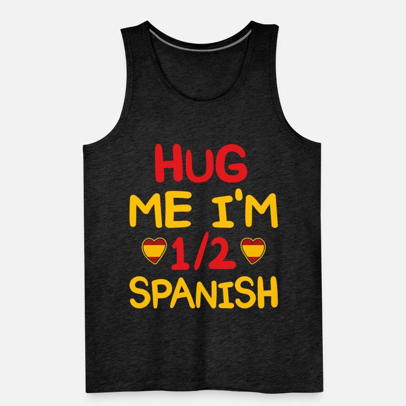 Spanischer Humor Ich bin halber Spanier Männer Premium Bio Tank Top