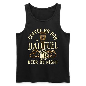 Humor Coffee Beer Daddy - Men's Premium Organic Tank Top - black - Front - Michal (187cm)