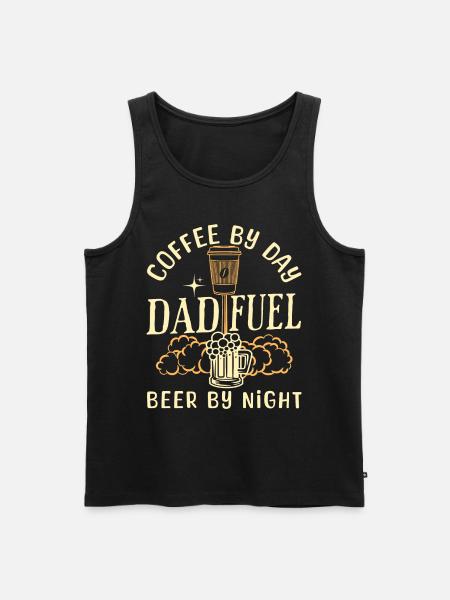 Humor Coffee Beer Daddy - Men's Premium Organic Tank Top - black