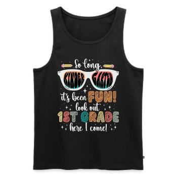 Ende des Kindergartens Schulanfangskind - Männer Premium Bio Tank Top - Schwarz - Vorne - AI Model Male 178 light (178cm)