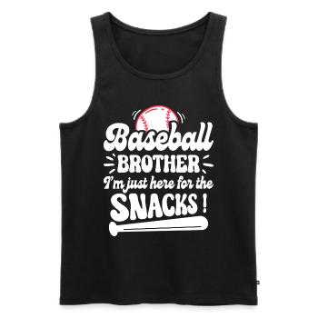 Humor brother supporter baseball - Men's Premium Organic Tank Top - black - Front - Michal (187cm)