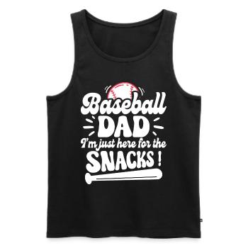 Daddy Baseball Fan Humor - Männer Premium Bio Tank Top - Schwarz - Vorne - Michal (187cm)