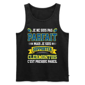 Clermontois Clermont-Ferrand Rugby Humour - Débardeur bio Premium Homme - noir - Devant - Michal (187cm)
