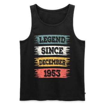 Legend 70 Years 1953 December 70 Years Anniversary - Men's Premium Organic Tank Top - black - Front - Michal (187cm)