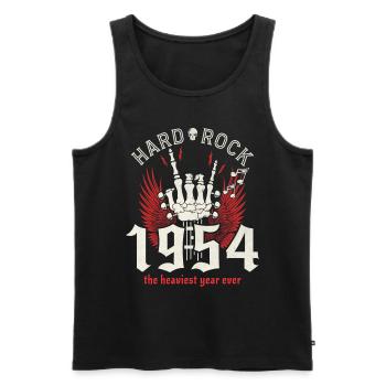 Rockjahr 1954 Partymusiker 70 Jahre Jubiläum - Männer Premium Bio Tank Top - Schwarz - Vorne - Michal (187cm)