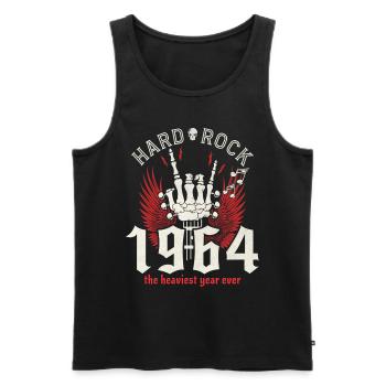 Rockjahr 1964 Partymusiker 60 Jahre Jubiläum - Männer Premium Bio Tank Top - Schwarz - Vorne - Michal (187cm)