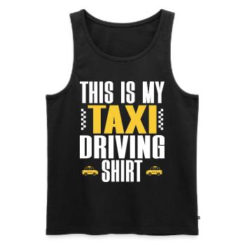 Conducteur De Taxi Chauffeur de Taxi - Débardeur bio Premium Homme - noir - Devant - AI Model Male 178 light (178cm)