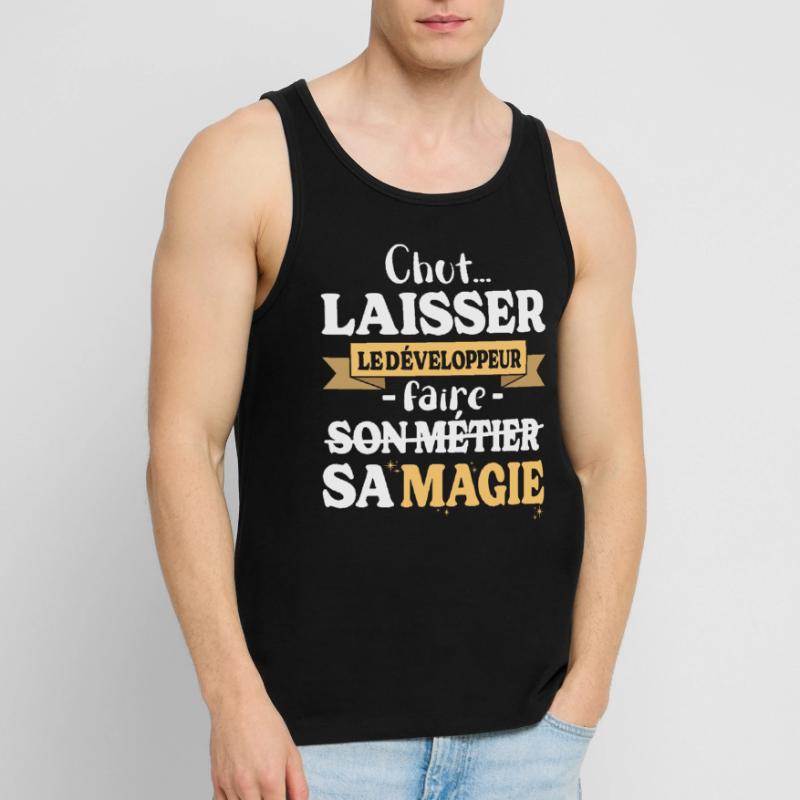 Developer Makes His Magic Humor Dev Men's Premium Organic Tank Top