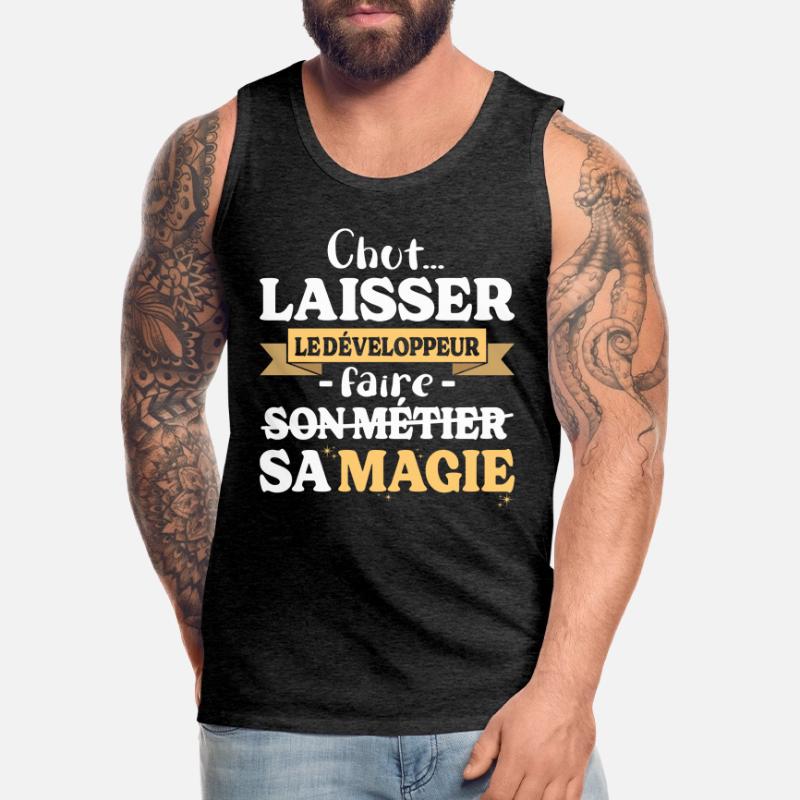 Developer Makes His Magic Humor Dev Men's Premium Organic Tank Top