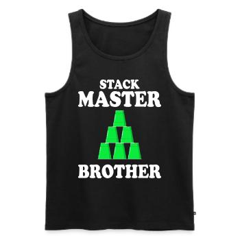 Tassen Stapler Sport Stacking Brother - Männer Premium Bio Tank Top - Schwarz - Vorne - AI Model Male 178 light (178cm)
