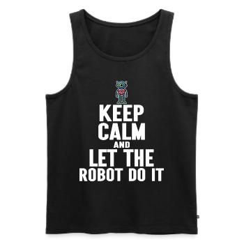 Calm Robot Robotics Engineer - Men's Premium Organic Tank Top - black - Front - Michal (187cm)