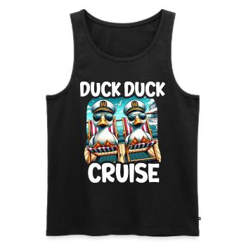 Humor Cruise Holidays - Men's Premium Organic Tank Top - black - Front - Michal (187cm)