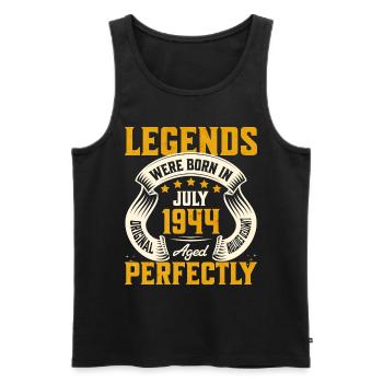 80th Anniversary July Year 1944 - Men's Premium Organic Tank Top - black - Front - Michal (187cm)
