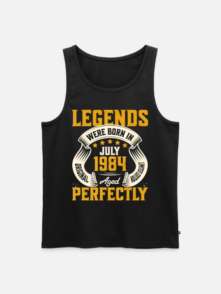 40th Anniversary July Year 1984 - Men's Premium Organic Tank Top - black