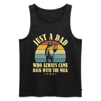 Bear Father Humor Dad Even Parent Dad - Men's Premium Organic Tank Top - black - Front - Michal (187cm)