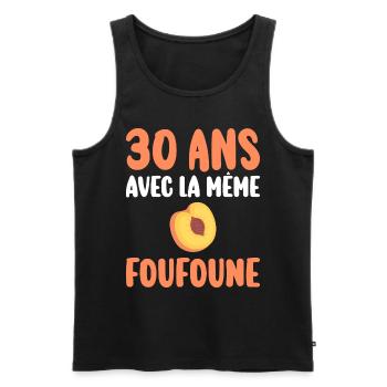 Marié 30 Ans Homme 30 Ans De Mariage - Débardeur bio Premium Homme - noir - Devant - Michal (187cm)