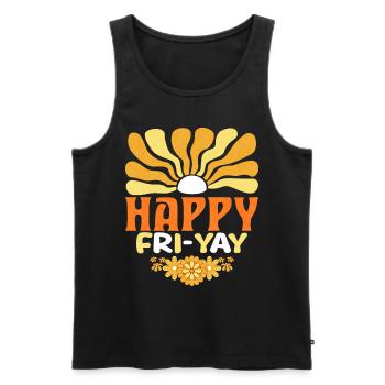 Humor Friday Lehrer-Wochenende - Männer Premium Bio Tank Top - Schwarz - Vorne - Michal (187cm)