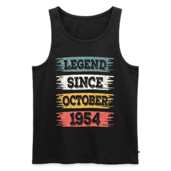Legend 1954 October 70 Years Anniversary - Men's Premium Organic Tank Top - black - Front - Michal (187cm)