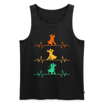 Gesellschaftstanz Herzschlag Tanz - Männer Premium Bio Tank Top - Schwarz - Vorne - Michal (187cm)