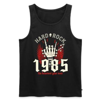 40 Ans Rock 40eme Anniversaire 1985 - Débardeur bio Premium Homme - noir - Devant - Michal (187cm)
