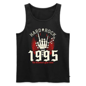 30 Ans Rock 30eme Anniversaire 1995 - Débardeur bio Premium Homme - noir - Devant - AI Model Male 178 light (178cm)