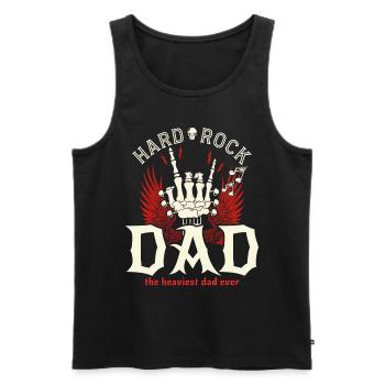 Père Rock Vintage Papa Wippe - Männer Premium Bio Tank Top - Schwarz - Vorne - AI Model Male 178 light (178cm)