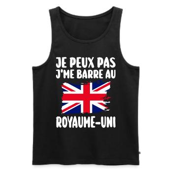 J'Me Barre au Royaume-Uni Voyage Cadeau - Débardeur bio Premium Homme - noir - Devant - Michal (187cm)