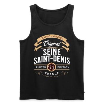 Département Seine-Saint-Denis, Frankreich - Männer Premium Bio Tank Top - Schwarz - Vorne - AI Model Male 178 light (178cm)