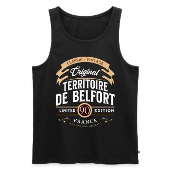 Gebiet des Departamento Belfort, Frankreich - Männer Premium Bio Tank Top - Schwarz - Vorne - AI Model Male 178 light (178cm)