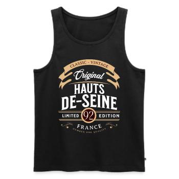 Hauts-de-Seine Department France - Men's Premium Organic Tank Top - black - Front - Michal (187cm)