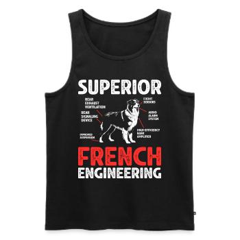 Humour Cadeau Chien Berger Australien - Débardeur bio Premium Homme - noir - Devant - Michal (187cm)