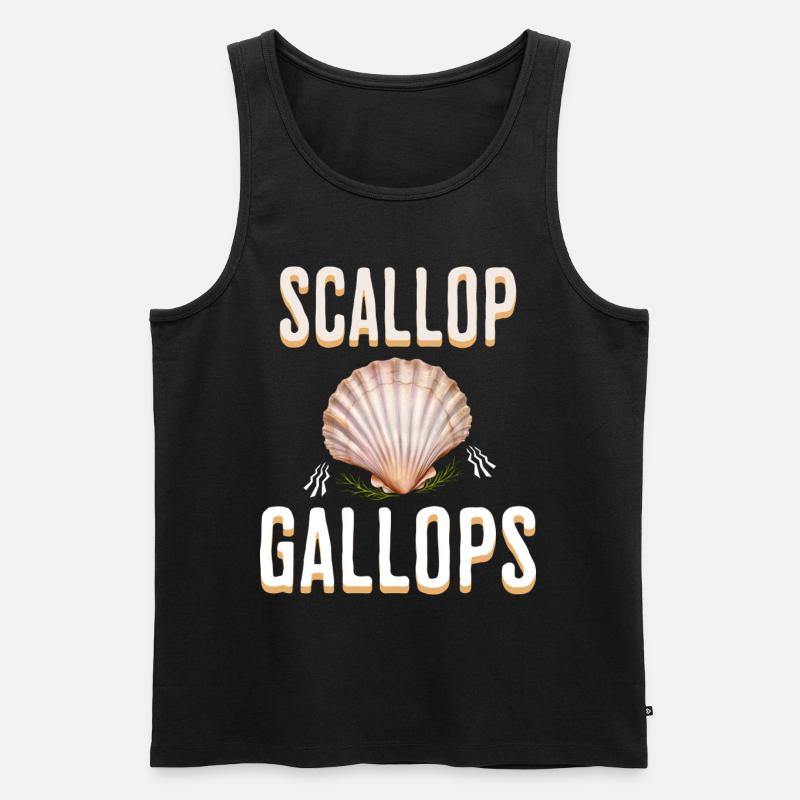 Humour Scallop Gallops Meme - Débardeur bio Premium Homme - noir