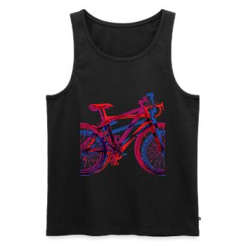 Conception de vélo cool super - Débardeur bio Premium Homme - noir - Devant - Michal (187cm)