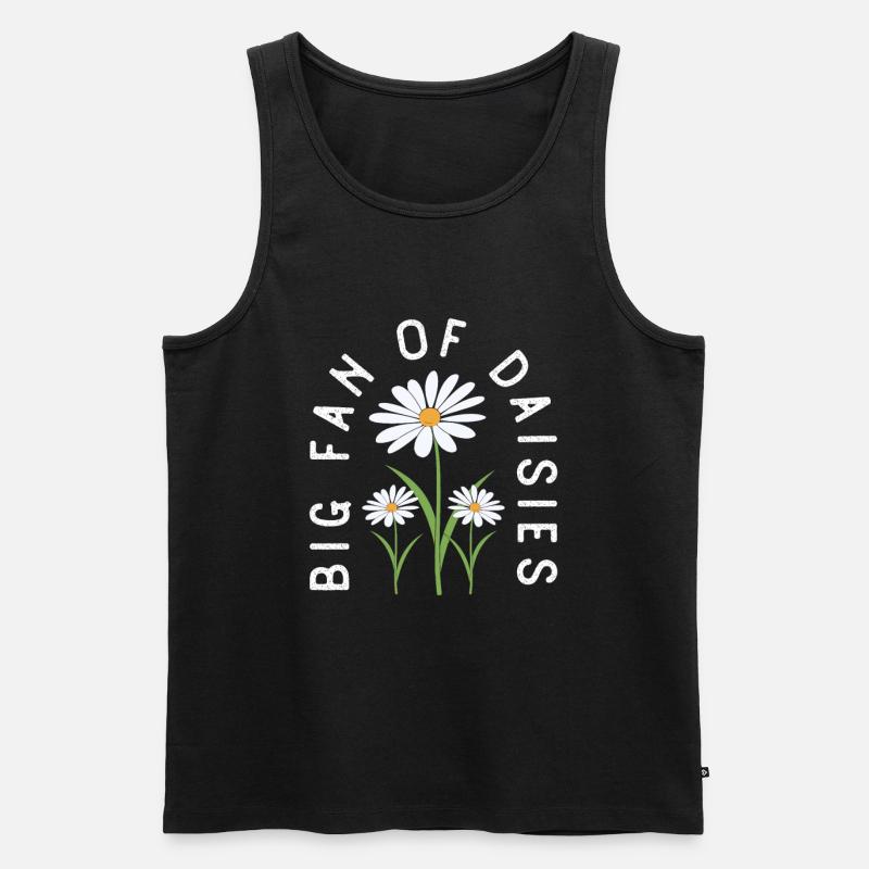 Gänseblume Gänseblümchen - Männer Premium Bio Tank Top - Schwarz