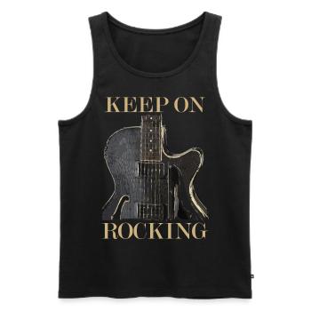 Electric guitar - Men's Premium Organic Tank Top - black - Front - AI Model Male 178 light (178cm)