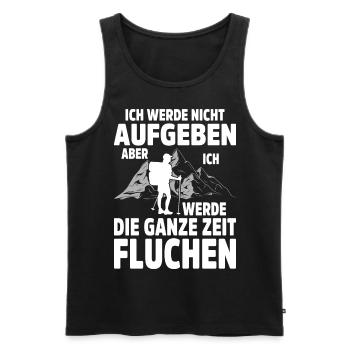Wandern Geschenkidee Wanderer Berge Trekking - Männer Premium Bio Tank Top - Schwarz - Vorne - AI Model Male 178 light (178cm)