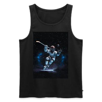 Ice Hockey Space Power - Men's Premium Organic Tank Top - black - Front - Michal (187cm)