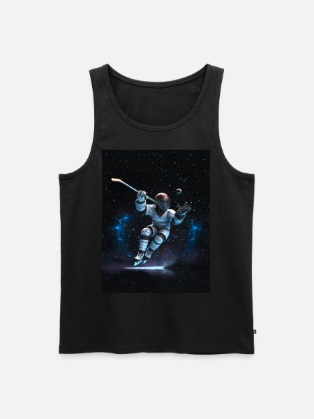 Ice Hockey Space Power - Men's Premium Organic Tank Top - black