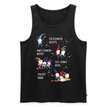 Glühwein Wichtel (Vier-Gesellen-Edition) - Männer Premium Bio Tank Top - Schwarz - Vorne - Michal (187cm)