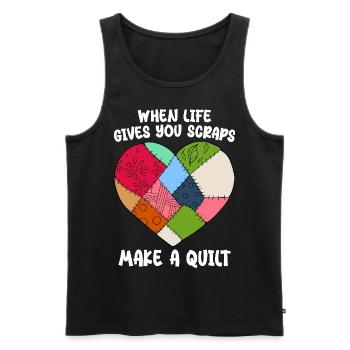 Quilten Frauen Oma Quilt Liebhaber Nähen Quilter - Männer Premium Bio Tank Top - Schwarz - Vorne - AI Model Male 178 light (178cm)