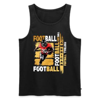 Joueur de football américain USA America Sports Gold - Débardeur bio Premium Homme - noir - Devant - Michal (187cm)