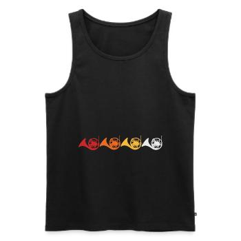 Horn French Horn Horn Orchestra Gift - Men's Premium Organic Tank Top - black - Front - AI Model Male 178 light (178cm)