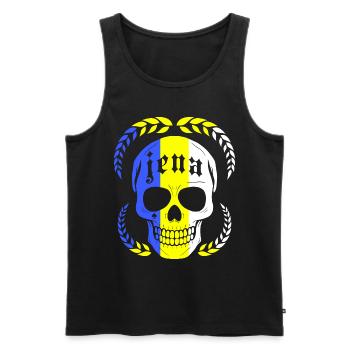 Jena Skull - Men's Premium Organic Tank Top - black - Front - AI Model Male 178 light (178cm)