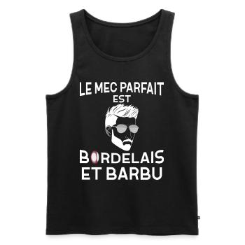 Mec Parfait De Bordeau Est Barbu - Débardeur bio Premium Homme - noir - Devant - Michal (187cm)